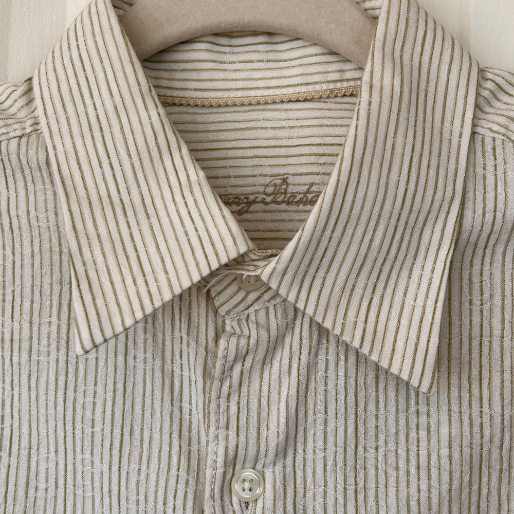 Tommy Bahama Men’s Silk Blend Embroidered Shirt Medium‎ - Picture 3 of 13